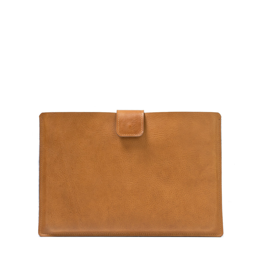 Leather Sleeve for MacBook with zipper pocket