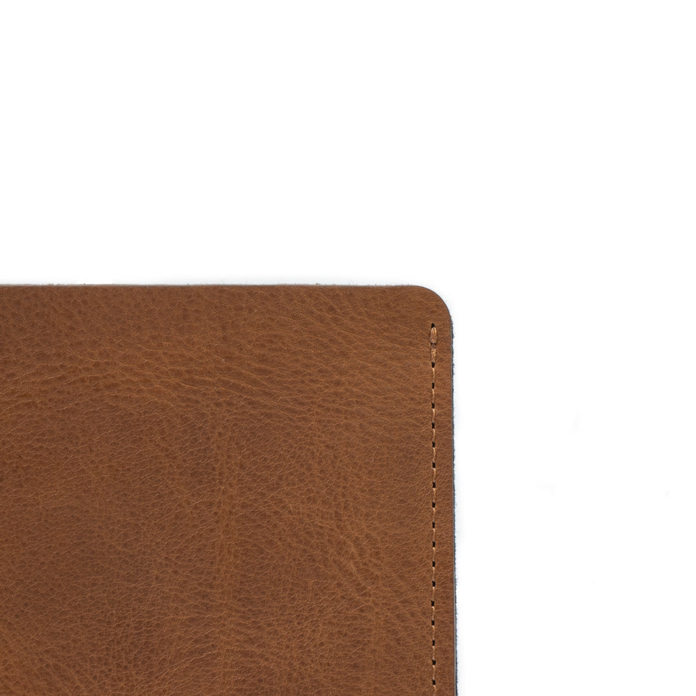 Leather Sleeve for MacBook with zipper pocket